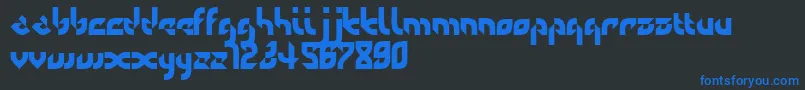 Defaulterror Font – Blue Fonts on Black Background