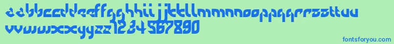 Defaulterror Font – Blue Fonts on Green Background