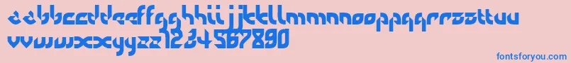 Defaulterror Font – Blue Fonts on Pink Background