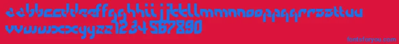 Defaulterror Font – Blue Fonts on Red Background