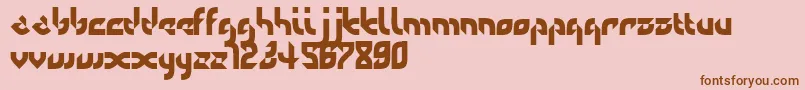 Defaulterror Font – Brown Fonts on Pink Background