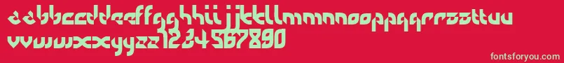 Defaulterror Font – Green Fonts on Red Background