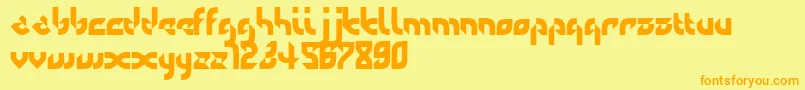 Defaulterror Font – Orange Fonts on Yellow Background
