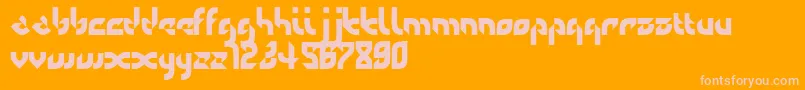 Defaulterror Font – Pink Fonts on Orange Background