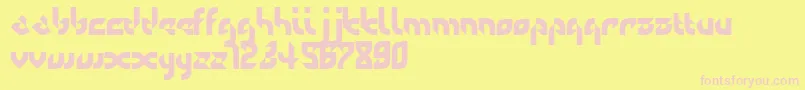 Defaulterror Font – Pink Fonts on Yellow Background