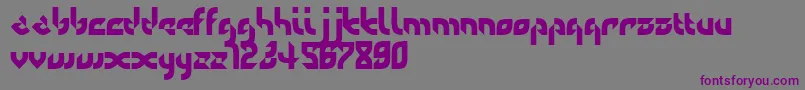 Defaulterror-fontti – violetit fontit harmaalla taustalla