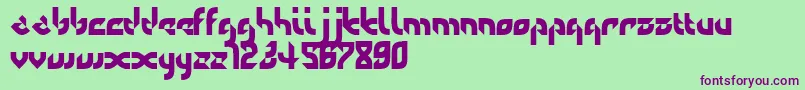 Defaulterror Font – Purple Fonts on Green Background