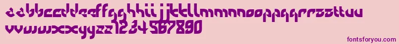Defaulterror Font – Purple Fonts on Pink Background