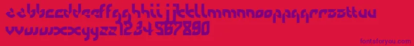 Defaulterror Font – Purple Fonts on Red Background