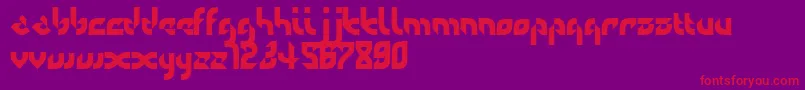 Defaulterror-Schriftart – Rote Schriften auf violettem Hintergrund