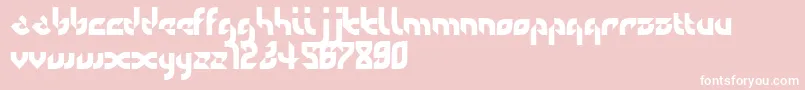 Defaulterror Font – White Fonts on Pink Background