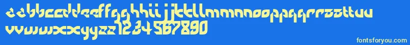 フォントDefaulterror – 黄色の文字、青い背景