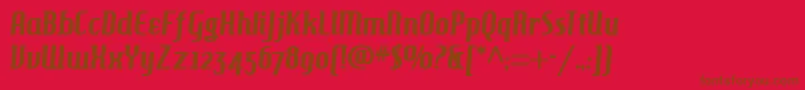 Hamburger Font – Brown Fonts on Red Background