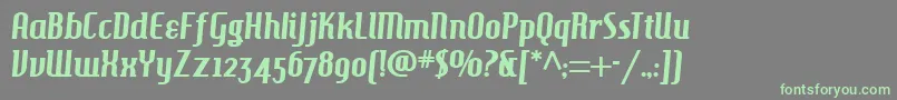 Hamburger Font – Green Fonts on Gray Background