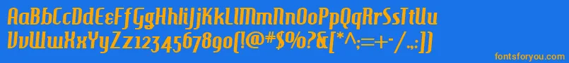 Hamburger Font – Orange Fonts on Blue Background