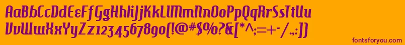 Hamburger Font – Purple Fonts on Orange Background