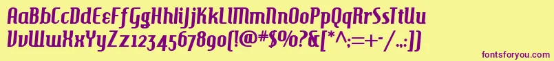 Hamburger Font – Purple Fonts on Yellow Background