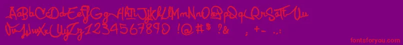 PinkVapor Font – Red Fonts on Purple Background