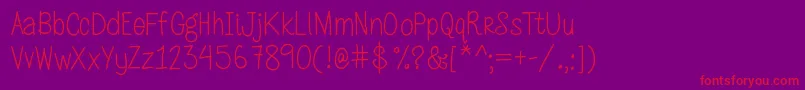 MrfBloomingPetunia Font – Red Fonts on Purple Background