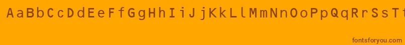 OcrB10PitchBt Font – Brown Fonts on Orange Background