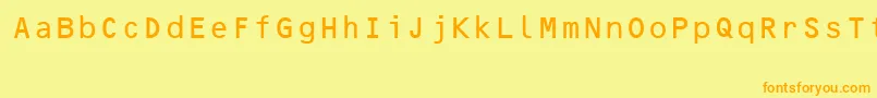 OcrB10PitchBt Font – Orange Fonts on Yellow Background