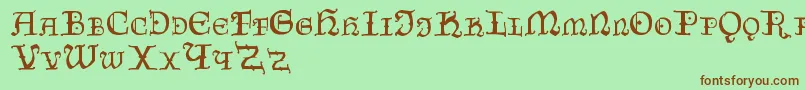 Czechgotika Font – Brown Fonts on Green Background