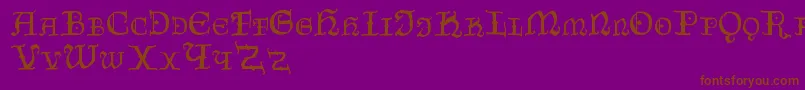 Czechgotika Font – Brown Fonts on Purple Background