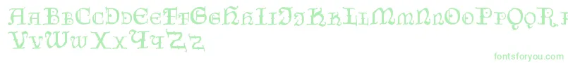 Czechgotika Font – Green Fonts on White Background
