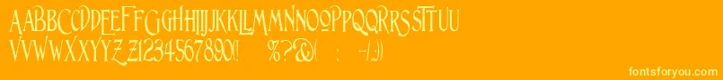 LightfootN Font – Yellow Fonts on Orange Background