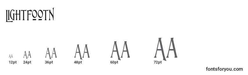 LightfootN Font Sizes