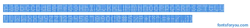 フォントSquarodynamic 09 – 白い背景に青い文字