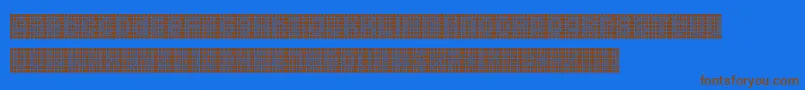Squarodynamic 09 Font – Brown Fonts on Blue Background