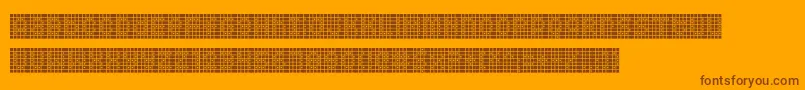 Squarodynamic 09 Font – Brown Fonts on Orange Background