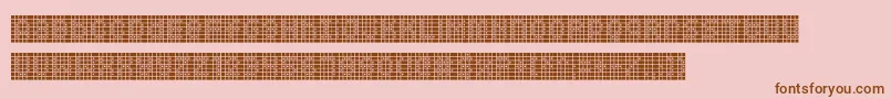 Squarodynamic 09-Schriftart – Braune Schriften auf rosa Hintergrund