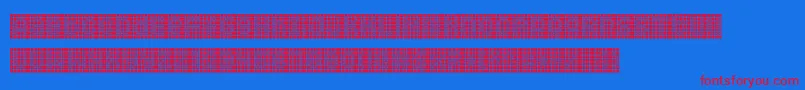 Weitere Informationen zur Squarodynamic 09-Schriftart Squarodynamic 09-Schriftart – Rote Schriften auf blauem Hintergrund