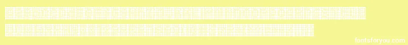 Fonte Squarodynamic 09 – fontes brancas em um fundo amarelo