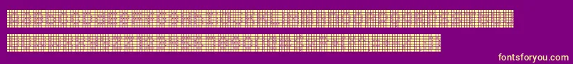 fuente Squarodynamic 09 – Fuentes Amarillas Sobre Fondo Morado