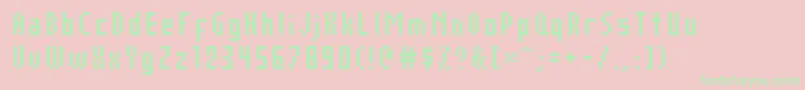 AuxDotbitcCond Font – Green Fonts on Pink Background