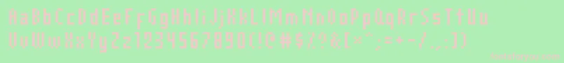 AuxDotbitcCond Font – Pink Fonts on Green Background