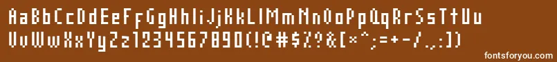 AuxDotbitcCond Font – White Fonts on Brown Background