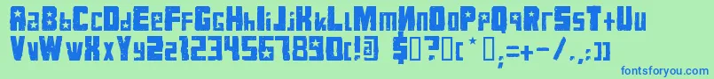 Шрифт KonqaBlack – синие шрифты на зелёном фоне