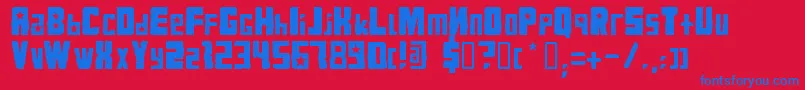 KonqaBlack Font – Blue Fonts on Red Background