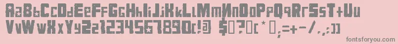 KonqaBlack Font – Gray Fonts on Pink Background