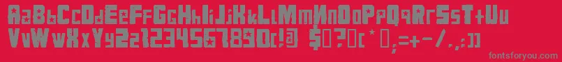 KonqaBlack Font – Gray Fonts on Red Background
