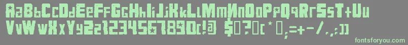 KonqaBlack Font – Green Fonts on Gray Background