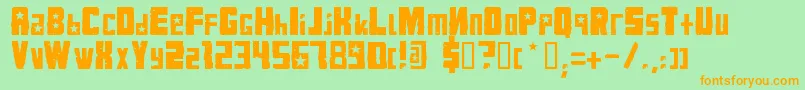 KonqaBlack Font – Orange Fonts on Green Background