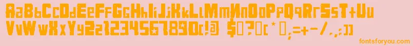 KonqaBlack Font – Orange Fonts on Pink Background