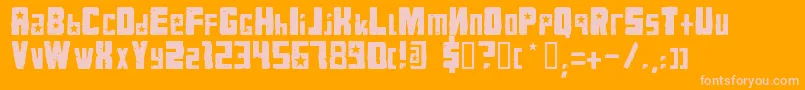 Подробнее о шрифте KonqaBlack Шрифт KonqaBlack – розовые шрифты на оранжевом фоне