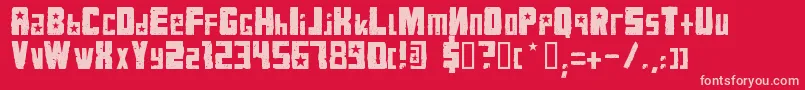 KonqaBlack Font – Pink Fonts on Red Background