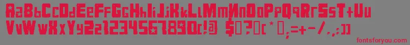 KonqaBlack Font – Red Fonts on Gray Background